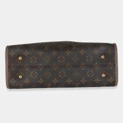 Pre Owned Louis Vuitton Taupe Glace Monogram Canvas Popincourt NM