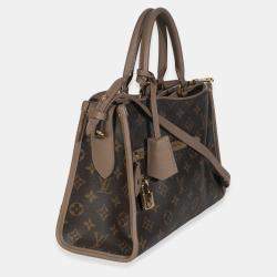 Pre Owned Louis Vuitton Taupe Glace Monogram Canvas Popincourt NM