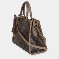 Pre Owned Louis Vuitton Taupe Glace Monogram Canvas Popincourt NM