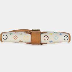 Pre Owned Louis Vuitton White Monogram Multicolor Canvas Shirley