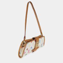 Pre Owned Louis Vuitton White Monogram Multicolor Canvas Shirley