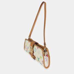 Pre Owned Louis Vuitton White Monogram Multicolor Canvas Shirley