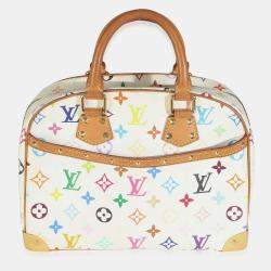 Pre Owned Louis Vuitton White Monogram Multicolor Canvas Trouville