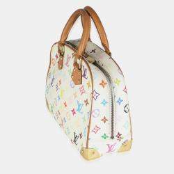 Pre Owned Louis Vuitton White Monogram Multicolor Canvas Trouville