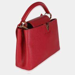 Pre Owned Louis Vuitton Red Taurillon Capucines BB