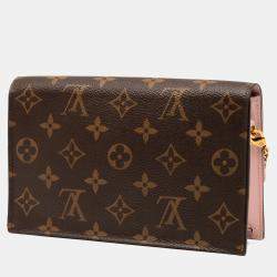 Pre Owned Louis Vuitton Brown Monogram Flore Wallet On Chain