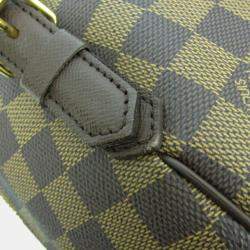 Pre Owned Louis Vuitton Damier Belem MM Shoulder Bag Brown Ebene