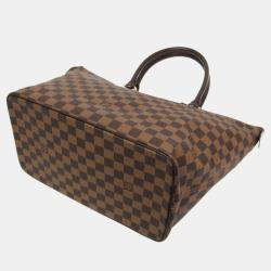 Pre Owned Louis Vuitton Damier Saleya MM Handbag Ebene