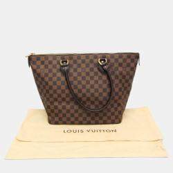 Pre Owned Louis Vuitton Damier Saleya MM Handbag Ebene