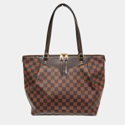 Pre Owned Louis Vuitton Damier Westminster GM Shoulder Bag Brown Ebene