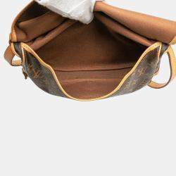 Pre Owned Louis Vuitton Brown Monogram Saumur 30
