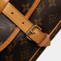Pre Owned Louis Vuitton Brown Monogram Saumur 30