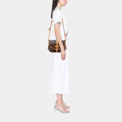 Pre Owned Louis Vuitton Brown Monogram Saumur 30