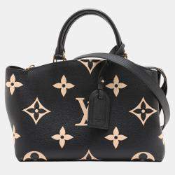 Pre Owned Louis Vuitton Black Bicolor Monogram Empreinte Giant Petit Palais