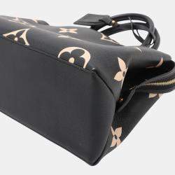 Pre Owned Louis Vuitton Black Bicolor Monogram Empreinte Giant Petit Palais