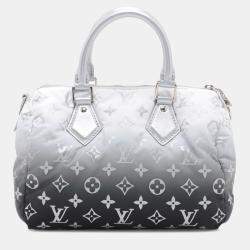 Pre Owned Louis Vuitton Grey/Silver Monogram Nylon Gradient Speedy Bandouliere 25