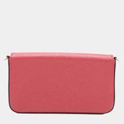Pre Owned Louis Vuitton Pink Epi Pochette Felicie Patchwork