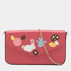 Pre Owned Louis Vuitton Pink Epi Pochette Felicie Patchwork