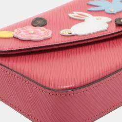 Pre Owned Louis Vuitton Pink Epi Pochette Felicie Patchwork