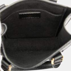 Pre Owned Louis Vuitton Black Monogram Empreinte Petit Sac Plat