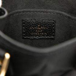 Pre Owned Louis Vuitton Black Monogram Empreinte Petit Sac Plat