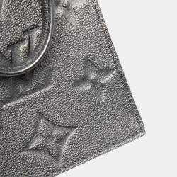 Pre Owned Louis Vuitton Black Monogram Empreinte Petit Sac Plat
