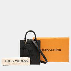 Pre Owned Louis Vuitton Black Monogram Empreinte Petit Sac Plat