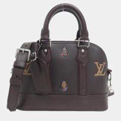 Pre Owned Louis Vuitton Alma Brown Calf Leather Handbag