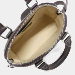 Pre Owned Louis Vuitton Alma Brown Calf Leather Handbag