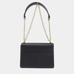 Pre Owned Louis Vuitton Black Epi Twist MM Shoulder Bag