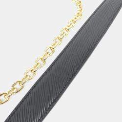 Pre Owned Louis Vuitton Black Epi Twist MM Shoulder Bag