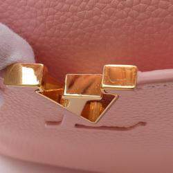 Pre Owned Louis Vuitton Capucines Bb Pink Aud Rose Leather Taurillon Handbag