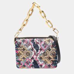 Pre Owned Louis Vuitton Coussin BB Ramadan Collection Black/Multicolor Leather Sequins Handbag
