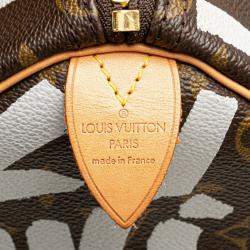 Pre Owned Louis Vuitton Monogram Graffiti Keepall 50 Argent Brown Coated Canvas Leather Boston Bag
