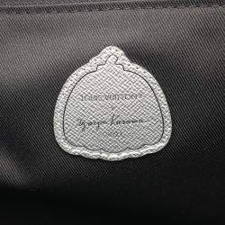Pre Owned Louis Vuitton X Yayoi Kusama Sac Plat Black/ White Coated Canvas Leather Tote Bag