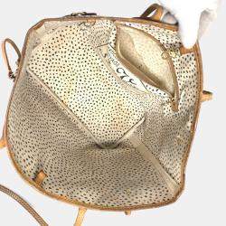 Pre Owned Louis Vuitton Monogram Pumpkin Dot Neverfull Mm Bag Tote Canvas White