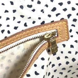 Pre Owned Louis Vuitton Monogram Pumpkin Dot Neverfull Mm Bag Tote Canvas White