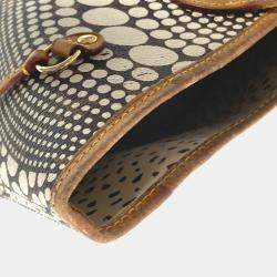 Pre Owned Louis Vuitton Monogram Pumpkin Dot Neverfull Mm Bag Tote Canvas White