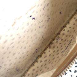 Pre Owned Louis Vuitton Monogram Pumpkin Dot Neverfull Mm Bag Tote Canvas White