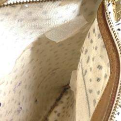 Pre Owned Louis Vuitton Monogram Pumpkin Dot Neverfull Mm Bag Tote Canvas White