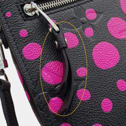 Pre Owned Louis Vuitton Monogram Empreinte Shoulder Bag Metis Mm Black/Pink Pumpkin
