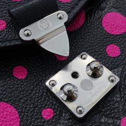 Pre Owned Louis Vuitton Monogram Empreinte Shoulder Bag Metis Mm Black/Pink Pumpkin