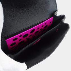 Pre Owned Louis Vuitton Monogram Empreinte Shoulder Bag Metis Mm Black/Pink Pumpkin