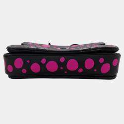 Pre Owned Louis Vuitton Monogram Empreinte Shoulder Bag Metis Mm Black/Pink Pumpkin