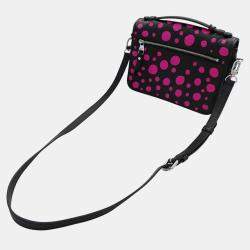 Pre Owned Louis Vuitton Monogram Empreinte Shoulder Bag Metis Mm Black/Pink Pumpkin