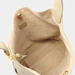 Pre Owned Louis Vuitton Lowkey Hobo Mm Shoulder Bag Leather Beige