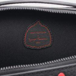 Pre Owned Louis Vuitton Lv X Yk Handle Soft Trunk Handbag Leather Monogram Taurillon Black Red