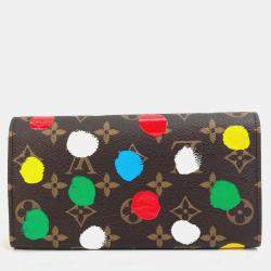 Pre Owned Louis Vuitton Monogram Portefeuille Sarah Nm Bifold Long Wallet Canvas Brown
