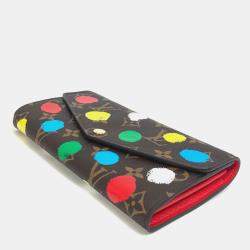 Pre Owned Louis Vuitton Monogram Portefeuille Sarah Nm Bifold Long Wallet Canvas Brown