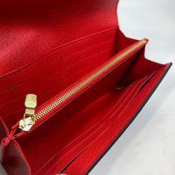 Pre Owned Louis Vuitton Monogram Portefeuille Sarah Nm Bifold Long Wallet Canvas Brown